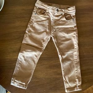 Zara slim fit pants - tan size 3-4